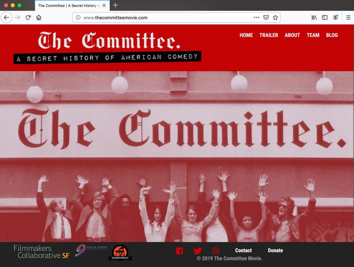 The Committee Movie website as of June 2019